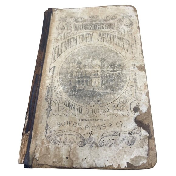 The normal elementary arithmetic book Edward brooks hardcover 1885 english READ - Picture 1 of 8
